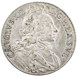 SWEDEN: Karl XII, 1697-1718, AR 2 mark (10.53g), 1697. VF