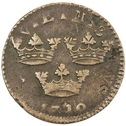 SWEDEN: Ulrika Eleonora, 1718-1720, AE ore, 1719. VF
