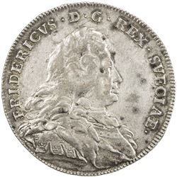 SWEDEN: Frederik I, 1720-1751, AR riksdaler, 1740. VF