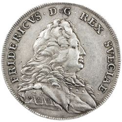 SWEDEN: Frederik I, 1720-1751, AR riksdaler, 1744. VF-EF