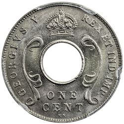 EAST AFRICA: George V, 1910-1936, nickel piefort cent, 1924-KN. PCGS SP65