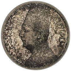 EGYPT: Fuad, king, 1922-1936, AR 10 piastres, 1933//AH1352. PCGS PF64