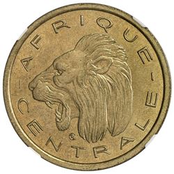 FRENCH EQUATORIAL AFRICA: pattern 40 francs, Paris mint, ND (1958). NGC MS66