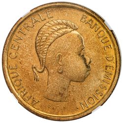 FRENCH EQUATORIAL AFRICA: pattern 40 francs, Paris mint, ND (1958). NGC MS66