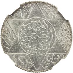 MOROCCO: al-Hasan I, 1873-1894, AR 2 1/2 dirhams, Paris, AH1299. NGC MS63