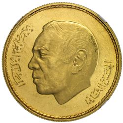 MOROCCO: Hassan II, 1961-1999, AV 200 dirhams, 1990/AH1411. NGC UNC