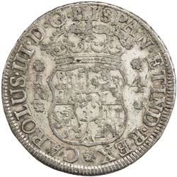 BOLIVIA: Carlos III, 1759-1788, AR 4 reales, 1770-PTS. VF