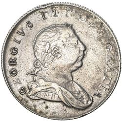 BRITISH GUIANA: George III, 1760-1820, AR 3 guilders, 1809. VF