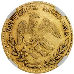 MEXICO: AV 4 escudos, 1833-Go. NGC AU50