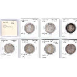 MEXICO: LOT of 7 portrait 2 reales