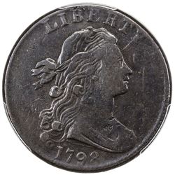 UNITED STATES: 1 cent, 1798, Sheldon-185, PCGS graded VF Details