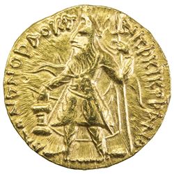 KUSHAN: Kanishka I, ca. 127-147, AV dinar (7.67g). AU