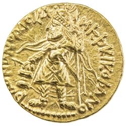 KUSHAN: Kanishka I, ca. 127-147, AV dinar (7.97g). EF