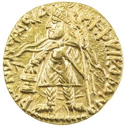 KUSHAN: Kanishka I, ca. 127-147, AV dinar (7.96g). EF