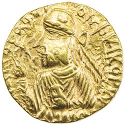 KUSHAN: Huvishka, ca. 155-187, AV dinar (7.91g). VF-EF