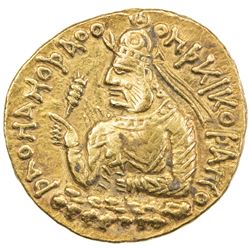 KUSHAN: Huvishka, ca. 155-187, AV dinar (7.95g). VF