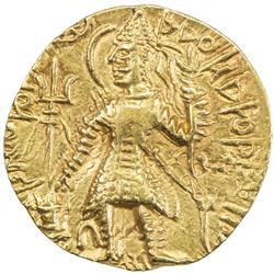 KUSHAN: Kanishka II, ca. 226-240, AV dinar (7.87g). VF-EF