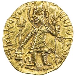 KUSHAN: Kanishka II, ca. 226-240, AV dinar (7.91g). VF-EF