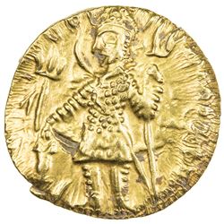 KUSHAN: Vasu Deva I, ca. 191-230+, AV dinar (8.02g). EF