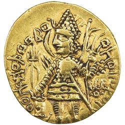 KUSHAN: Vasu Deva I, ca. 191-230+, AV dinar (7.87g). VF