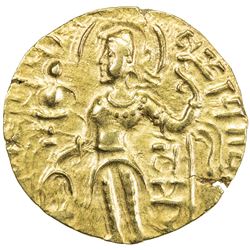 GUPTA: Samudragupta, 344-378, AV dinar (7.26g). EF