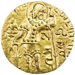 GUPTA: Samudragupta, 344-378, AV dinar (7.48g). EF