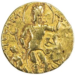 GUPTA: Samudragupta, 334-378, AV dinar (7.49g). F-VF