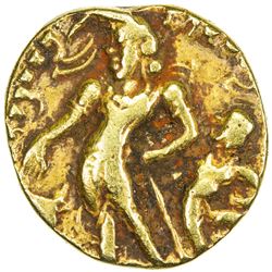 GUPTA: Chandragupta II, 383-412, AV dinar (6.22g). VF