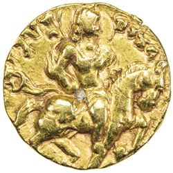 GUPTA: Kumaragupta I, ca. 409-450, AV dinar (7.69g). EF