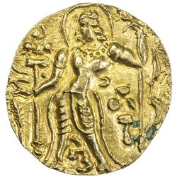 GUPTA: Narasimha, ca. 485-530, AV dinar (9.51g). EF