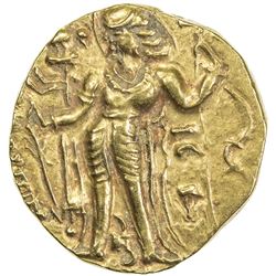 GUPTA: Narasimha, ca. 485-530, AV dinar (9.51g). EF