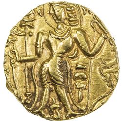 GUPTA: Narasimha, ca. 485-530, AV dinar (9.50g). EF