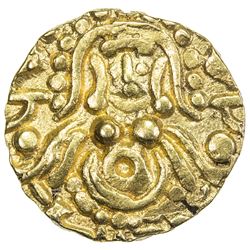 CHALUKYAS: Kumarapala, before 1196, AV 4 1/2 masha (4.10g). VF-EF