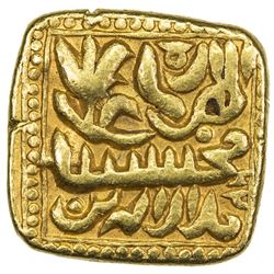 MUGHAL: Akbar I, 1556-1605, AV square mohur (10.89g), NM, ND. EF