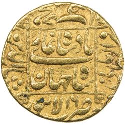 MUGHAL: Shah Jahan I, 1628-1658, AV mohur (10.80g), Lahore, AH1052 year 16. VF