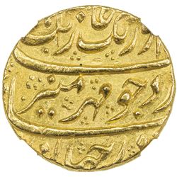 MUGHAL: Aurangzeb, 1658-1707, AV mohur, Burhanpur, AH1109 year 41. NGC MS63