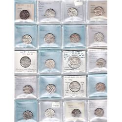 MUGHAL: Aurangzeb, 1658-1707, LOT of 20 rupees of Lahore, ex Ajit Singh Collection