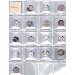 MUGHAL: Aurangzeb, 1658-1707, LOT of 16 rupees of Multan, ex Ajit Singh Collection