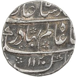 MUGHAL: Shah Alam Bahadur, 1707-1712, AR rupee (11.53g), Junagadh, AH1120 year 2. VF