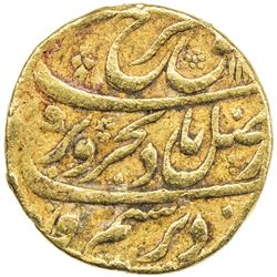 MUGHAL: Farrukhsiyar, 1713-1719, AV mohur (10.91g), Shahjahanabad, year 7. F