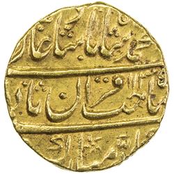 MUGHAL: Muhammad Shah, 1719-1748, AV tanka (10.80g), Shahjahanabad, AH1135 year 5. EF-AU