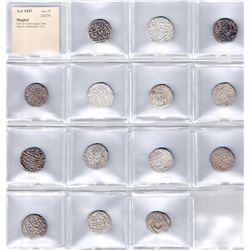 MUGHAL:LOT of 14 silver rupees