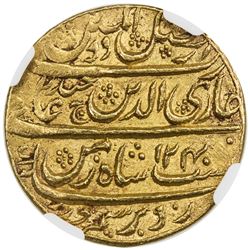 AWADH: Ghazi-ud-Din Haidar, king, 1819-1827, AV ashrafi, Lucknow, AH1240 year 6. NGC MS62