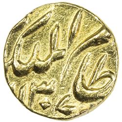 HYDERABAD: Mahbub Ali Khan, 1868-1911, AV 1/8 mohur (1.33g), Farkhanda Bunyad, AH1307. VF