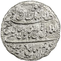 MYSORE: Tipu Sultan, 1782-1799, AR rupee (10.98g), Patan, AM1216 year 6. EF-AU