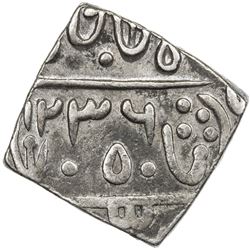 PARTABGARH: Dulep Singh, 1825-1864, AR square nazarana rupee (10.91g), Deogarh, AH1236 year 45 (froz