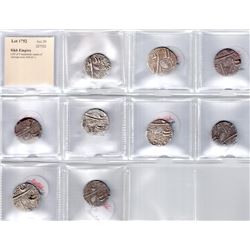 SIKH EMPIRE:LOT of 9 nanakshahi rupees of Amritsar mint, ex Paul Stevens Collection