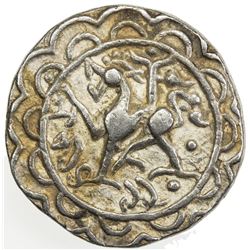 TRIPURA: Amara Manikya, 1577-1586, AR tanka (10.65g), SE1499. EF