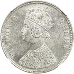 BRITISH INDIA: Victoria, Queen, 1837-1876, AR rupee, 1875(c). NGC MS62