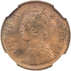 BRITISH INDIA: Victoria, Empress, 1876-1901, AE 1/2 pice, 1885(c)